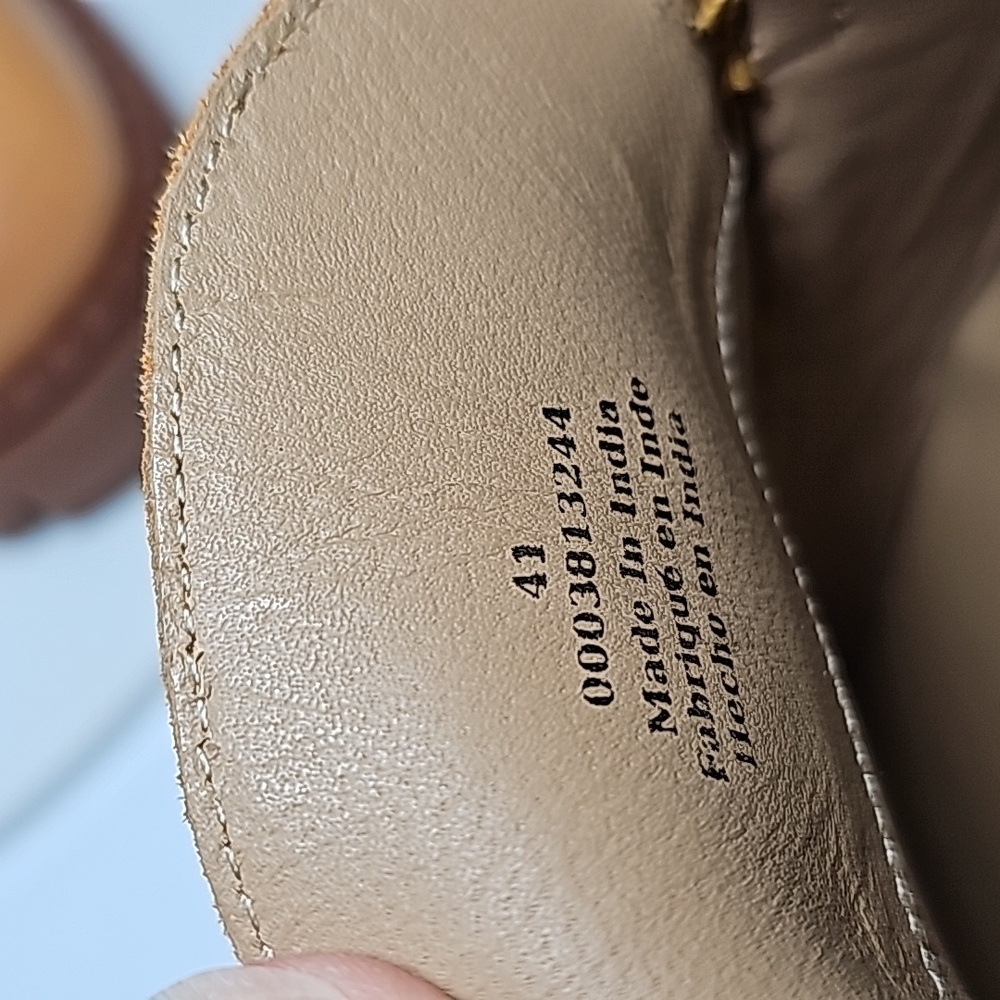 NWOT Free People Lyra Brown Leather Platform Penny Loafer Sz 41 Lug Sole Slip On - Picture 13 of 16